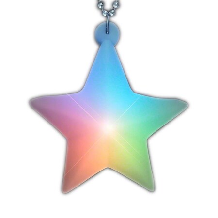 Endless Games Multi Color Aurora Star Pendant Silver Beaded Necklace EN3330947